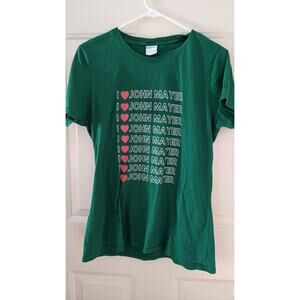 I Love John Mayer Green Tshirt Large, Y2K, Babydoll, 90s, Retro, Punk